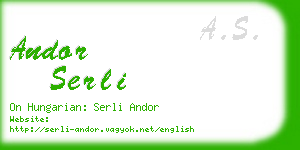 andor serli business card